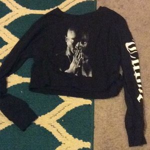 tupac cropped shirt